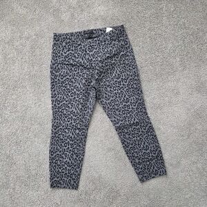 Banana Republic Gray and Black Animal Print Pants
